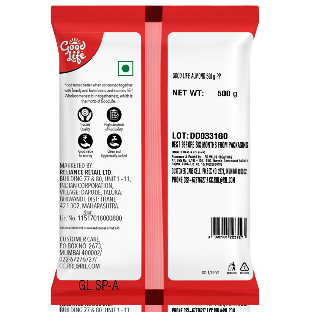 Good Life Almonds 500 g