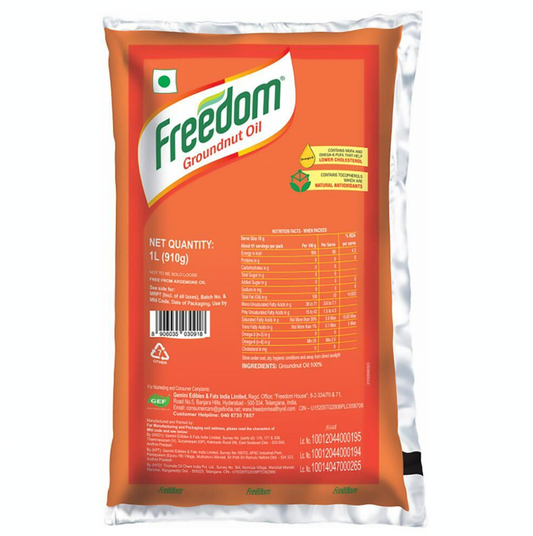 Freedom Double Filtered Ground Nut Oil 1L