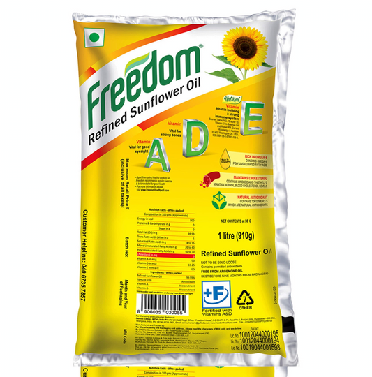 Freedom Refined Sunflower 1 L Oil Pack