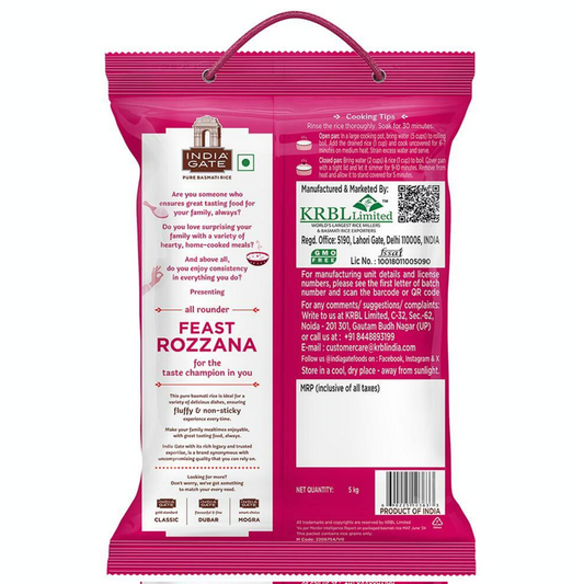 India Gate Rozana Basmati Rice 5 Kg