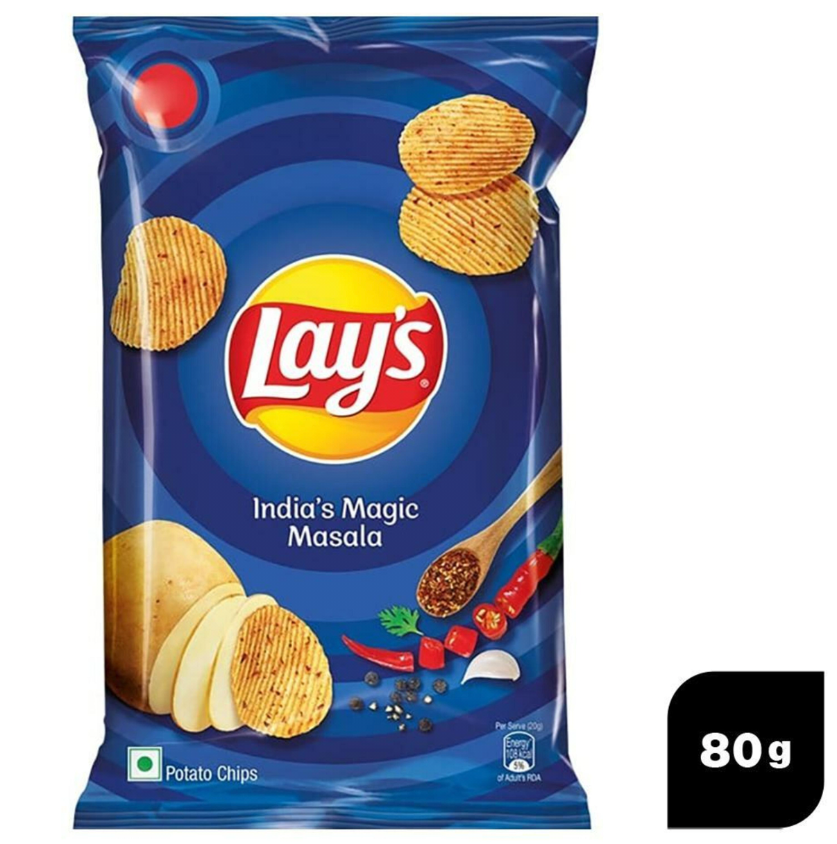 Lay's India's Magic Masala Potato Chips 80g