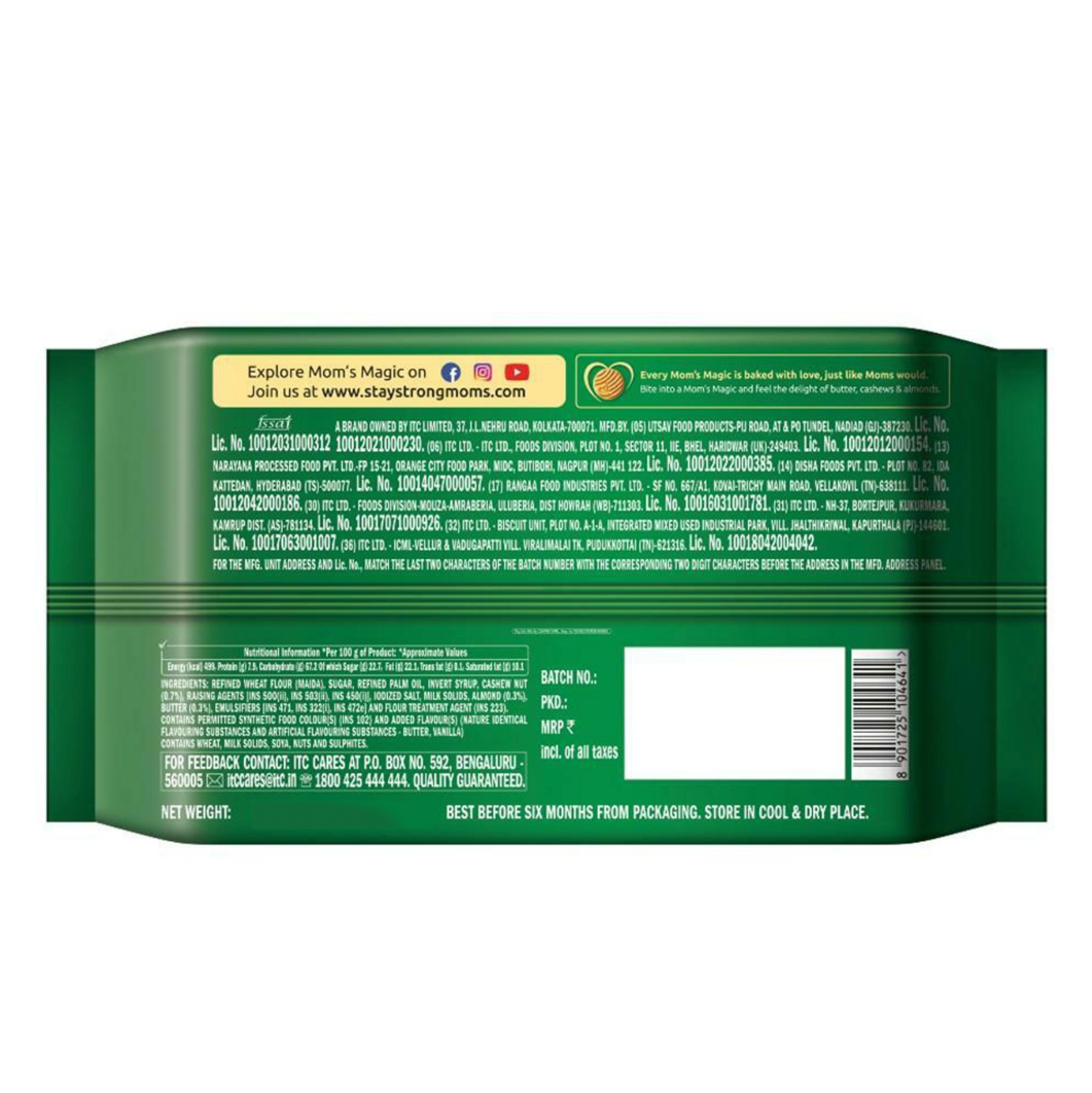 Sunfeast Mom's Magic Cashew & Almonds Biscuits 544g